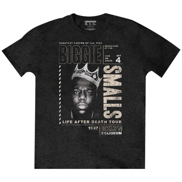 Biggie Smalls Unisex Adult Life After Death Tour Eco Friendly T-shirt Black S