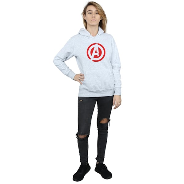 Marvel Womens/Ladies Avengers Assemble Solid A Logo Hoodie XL H Heather Grey XL