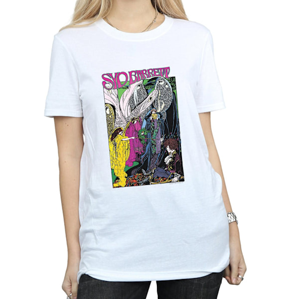 Syd Barrett Dam/Damer Fairies Poster Bomull Boyfriend T-shirt White M