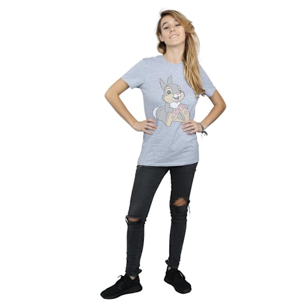 Bambi Dam/Damer Klassisk Thumper Bomull Boyfriend T-shirt L Sports Grey L