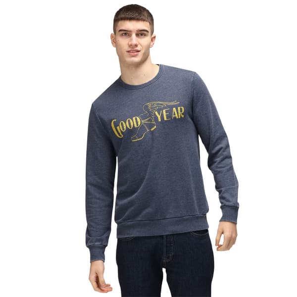 Goodyear Herr Logotyp Rundhalsad Normal Sweatshirt S Blå Blue S