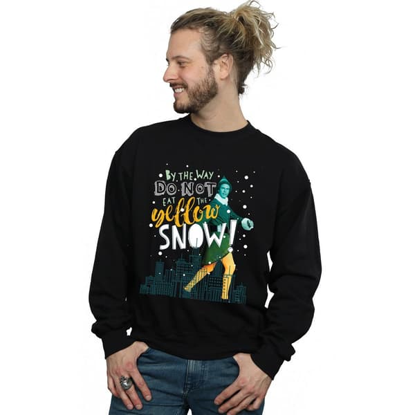 Elf Herr Gul Snö Tröja M Svart Black M