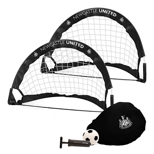 Newcastle United FC Pop Up Fotbollsmål Set En Storlek Svart/Vit Black/White One Size