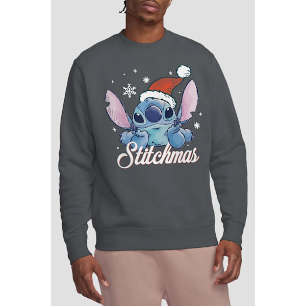 Lilo & Stitch Unisex Vuxen A Stitchmas Christmas Sweatshirt L C Charcoal L