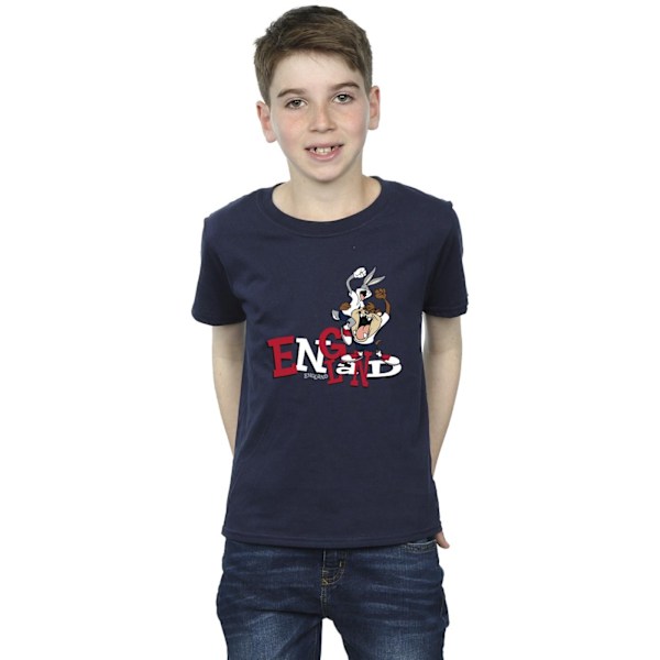 Looney Tunes Boys Bugs & Taz England T-shirt 12-13 år Marinblå B Navy Blue 12-13 Years