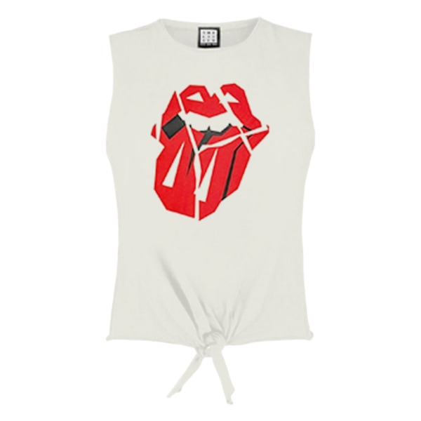 Amplified Hackney Diamonds Tongue The Rolling Stones T-shirt för kvinnor White XS