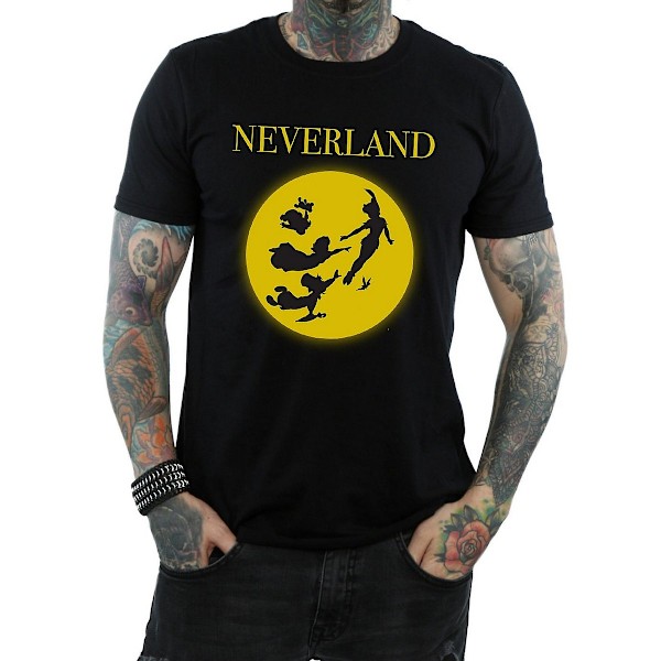 Peter Pan Herr Neverland Moon Bomull T-shirt M Svart Black M