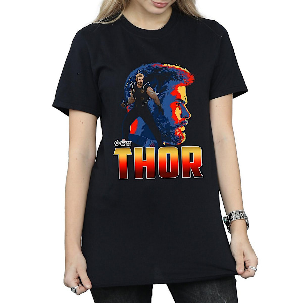 Avengers Infinity War Damt-shirt i bomull för kvinnor/damer Black 3XL