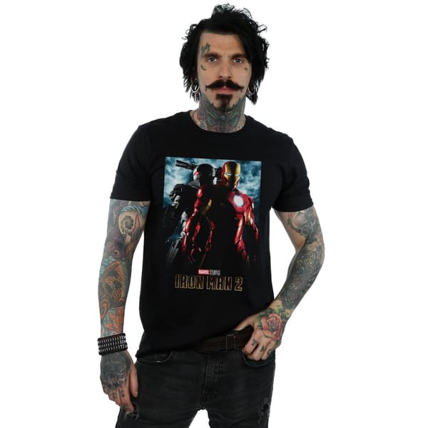 Marvel Studios Herr Iron Man 2 Affisch T-Shirt M Svart Black M