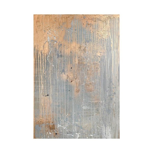 Soozy Barker Golden Falls Pappersutskrift 80cm x 60cm Guld/Grå Gold/Grey 80cm x 60cm
