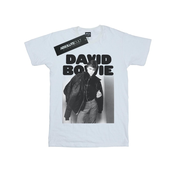 David Bowie Boys Jacket Photograph T-Shirt 7-8 Years White White 7-8 Years