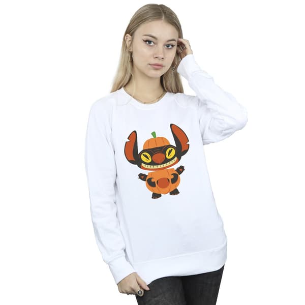 Disney Dam/Kvinnor Lilo & Stitch Pumpa Kostym Sweatshirt M White M