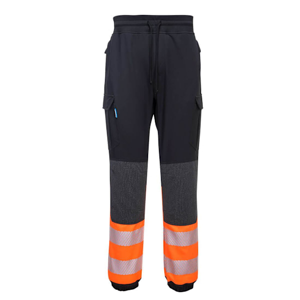 Portwest Herr KX3 Hi-Vis Flexibla Joggingbyxor XXL R Svart/O Black/Orange XXL R