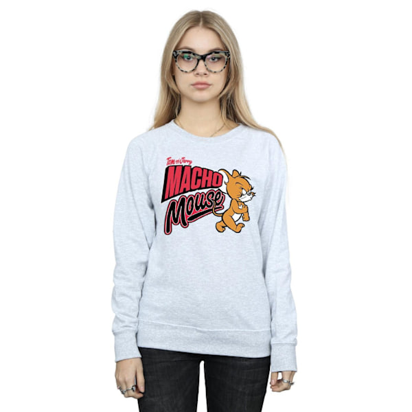 Tom And Jerry Dam/Damer Macho Mouse Sweatshirt XXL Heather Heather Grey XXL