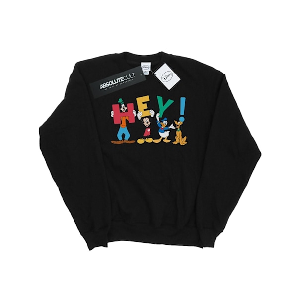 Disney Dam/Kvinnor Mickey Mouse Vänner Hej Sweatshirt S Svart Black S