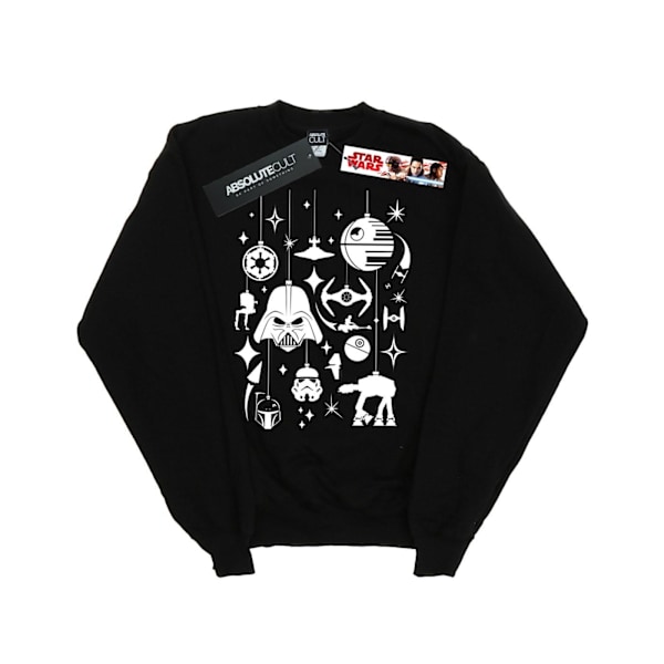 Star Wars Jul Dekorationer Sweatshirt för Pojkar 9-11 År Svart Black 9-11 Years