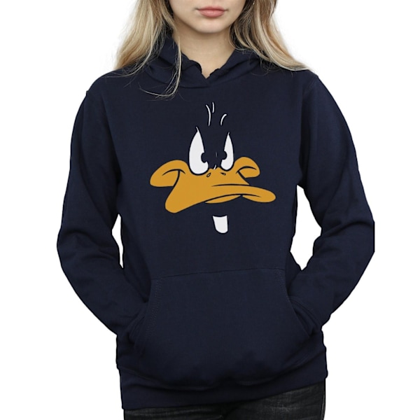 Looney Tunes Dam/Dam Daffy Duck Stor Ansikte Hoodie XL Marin B Navy Blue XL