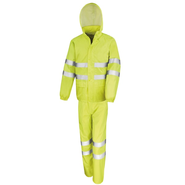 Result Safeguard Unisex Hög Synlighet Vattentät Dräkt (Jacka Yellow XS