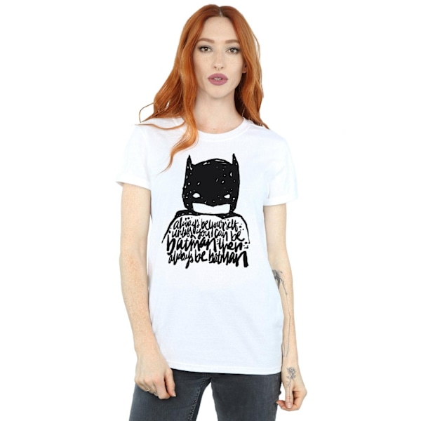 DC Comics Dam/Kvinnor Batman Var Alltid Dig Själv Bomull Pojkvän White 3XL