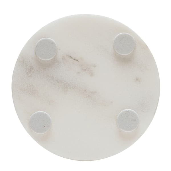 Hestia Marmor Runda Glasunderlägg (2-pack) One Size Vit White One Size