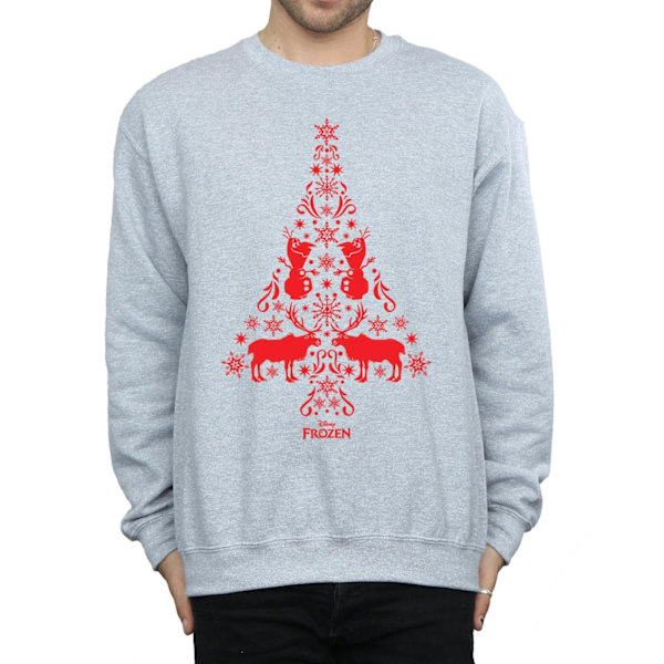 Disney Herr Frozen Julgran Sweatshirt 3XL Sports Grey Sports Grey 3XL