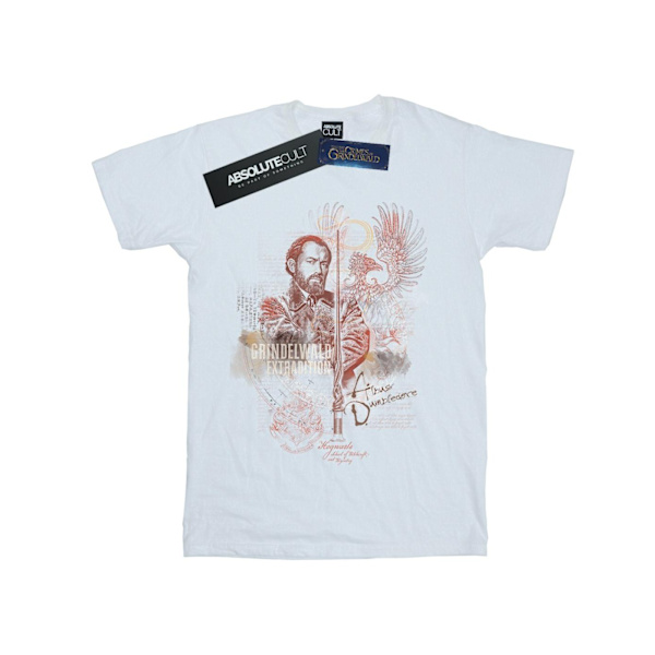 Fantastiska vidunder Girls Albus Dumbledore bomull T-shirt 5-6 år White 5-6 Years