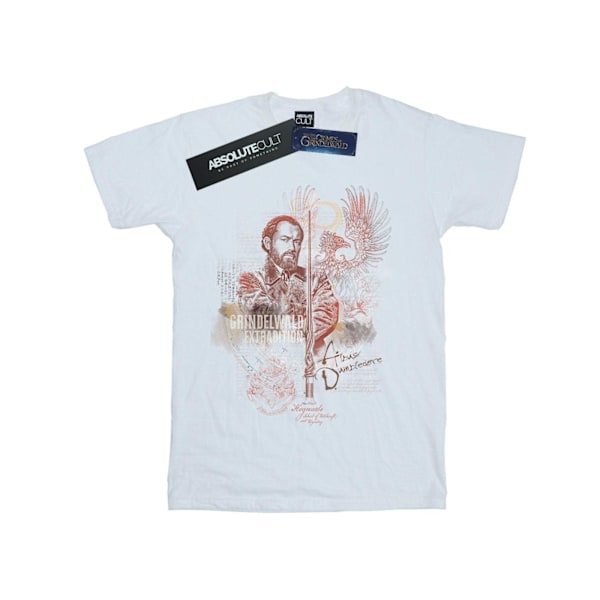 Fantastiska vidunder Girls Albus Dumbledore bomull T-shirt 7-8 år White 7-8 Years