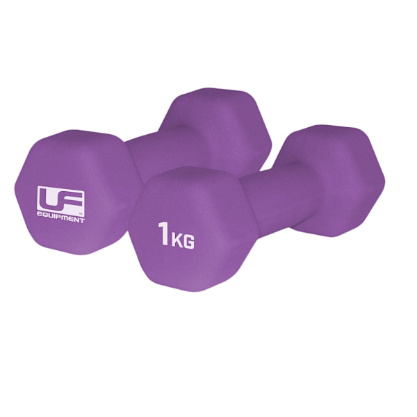 Urban Fitness Hex Hexagon Hantel (2-pack) 2 kg Lila Purple 2kg