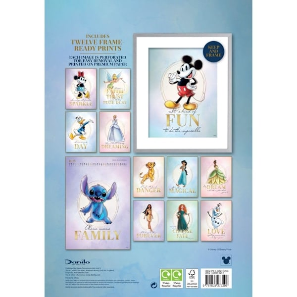 Disney Deluxe 2025 Väggkalender One Size Flerfärgad Multicoloured One Size