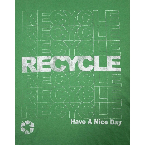 Junk Food Mens Recycle Have A Nice Day T-Shirt XL Grön Green XL