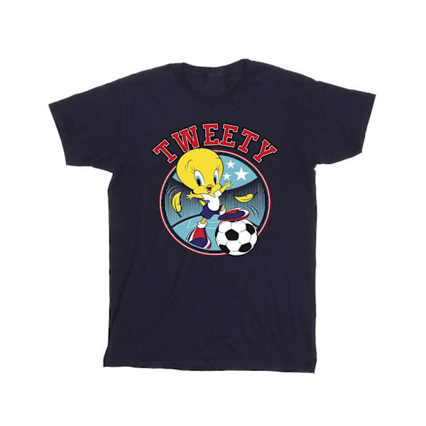 Looney Tunes Boys Tweety Football Circle T-Shirt 5-6 år Marinblå Navy Blue 5-6 Years