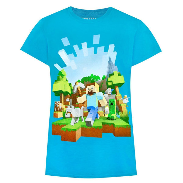 Minecraft Girls Adventure T-shirt 14-15 år blå Blue 14-15 Years