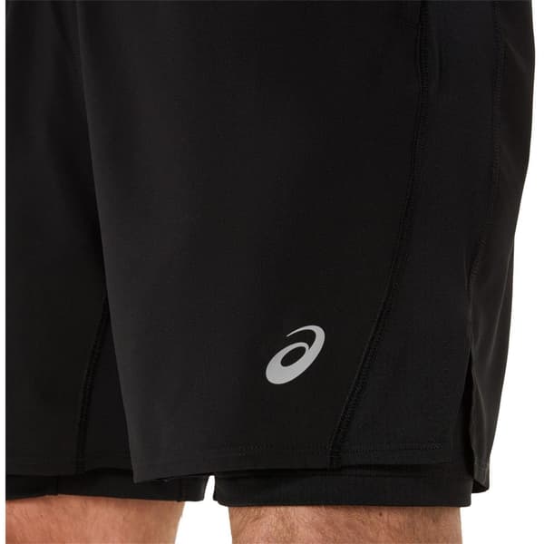Asics Core 2-i-1 löparshorts för herrar L Svart Black L