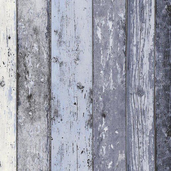AS Creation Distressed Wood Panel Tapet One Size Blå Blue One Size