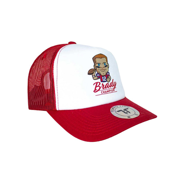 Tokyo Time Unisex Vuxen Tom Brady NFLPA Mesh Bakom Baseball Cap White/Red One Size
