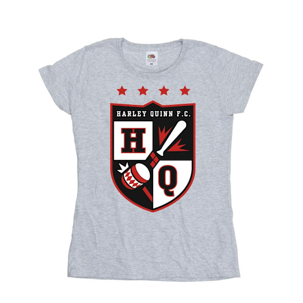 Justice League Dam/Damer Harley Quinn FC Pocket Bomull T-shirt Sports Grey XL