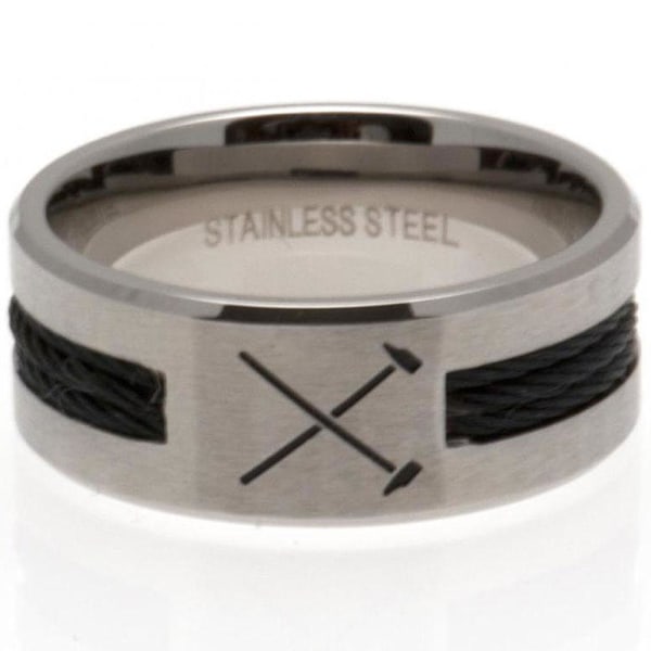 West Ham United FC Svart Inlay Ring Medium Silver Silver Medium