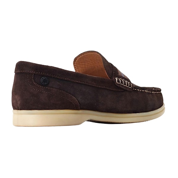 Base London Herr Drum Mockasiner i Mocka 11 UK Bränd Brun Burnt Brown 11 UK