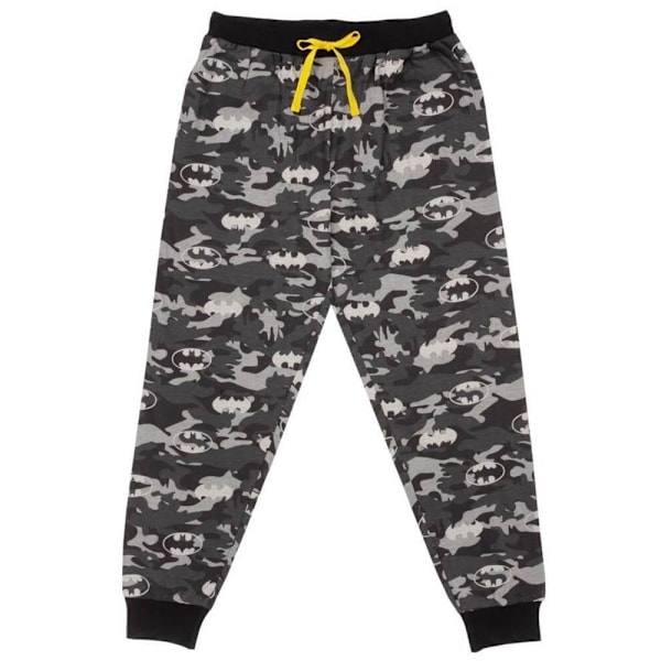 Batman herrlogotyp kamouflage lång pyjamas set S svart/grå Black/Grey S