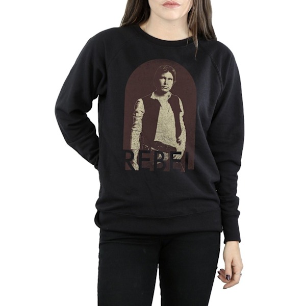 Star Wars Dam/Damer Han Solo Rebel Sweatshirt XXL Svart Black XXL
