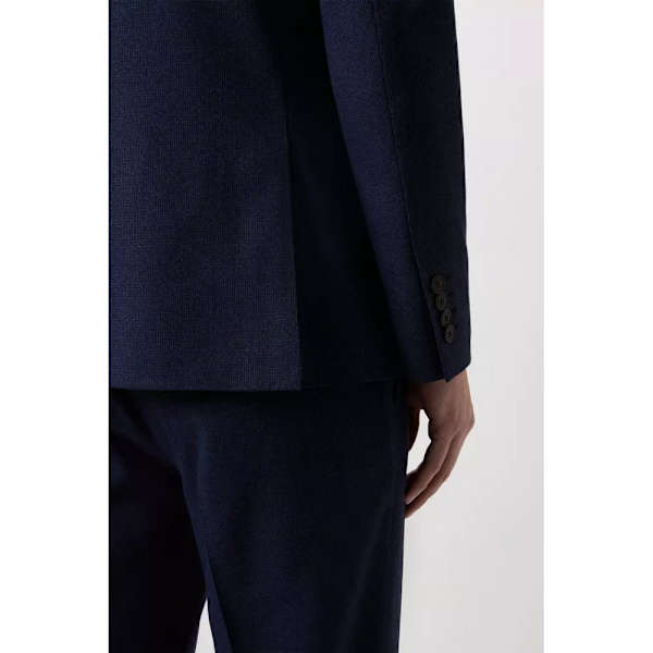 Burton Herr Marl Skräddarsydd Kavaj 44R Marinblå Navy 44R