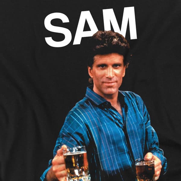 Cheers Herr Sam Malone T-shirt 5XL Svart Black 5XL