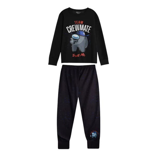 Among Us Pojkar Karaktär Lång Pyjamas Set (2-pack) 9-10 År Multicoloured 9-10 Years