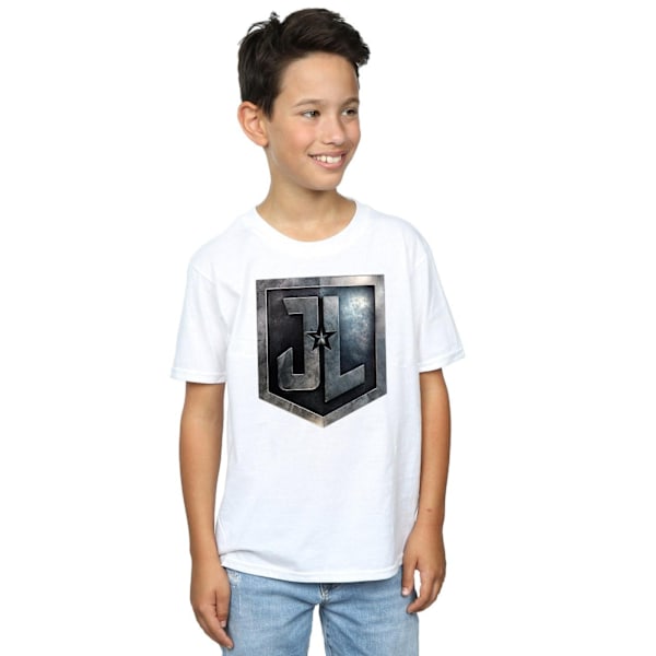 DC Comics Boys Justice League Movie Shield T-Shirt 12-13 år White 12-13 Years