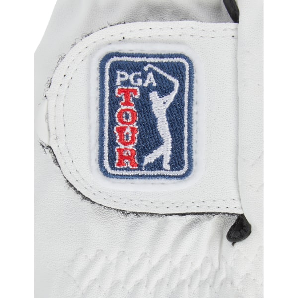 PGA Tour Golf Herr Logotyp Syntetbroderad vänsterhandsgolf Gl Bright White M-L