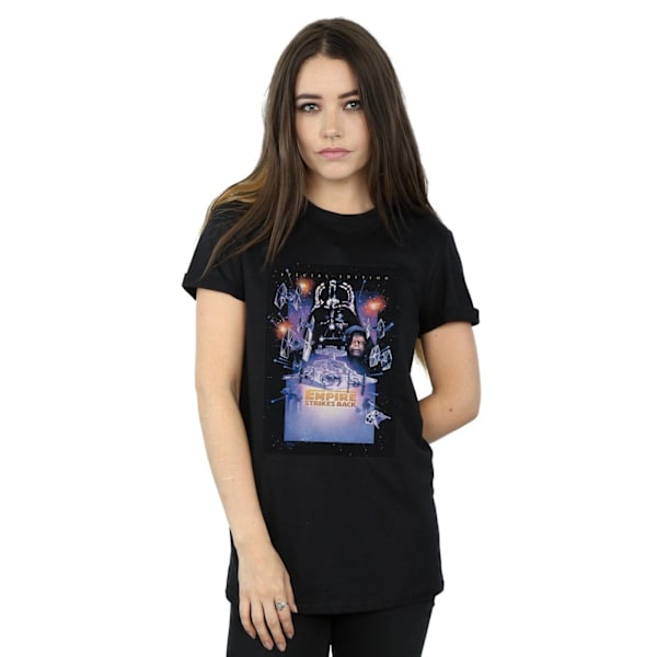 Star Wars Dam/Damer Episode V Filmaffisch Bomull Boyfriend Black XXL