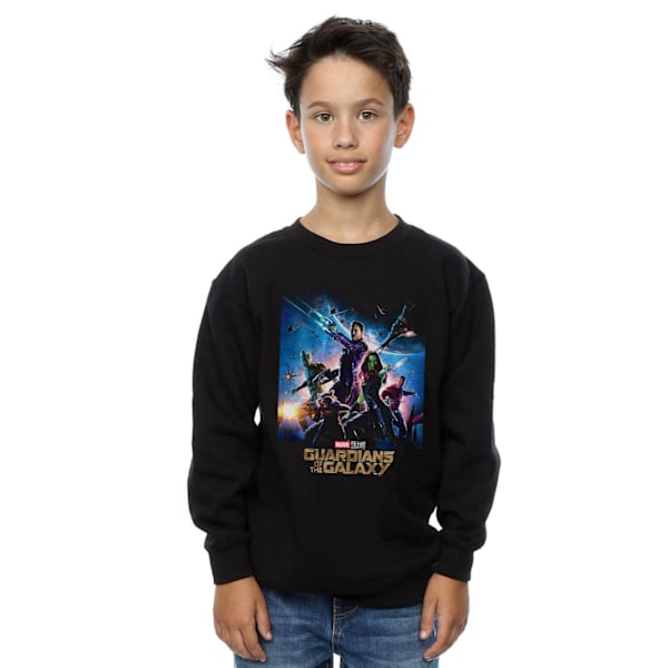 Marvel Studios Boys Guardians Of The Galaxy Poster Sweatshirt 9 Black 9-11 Years