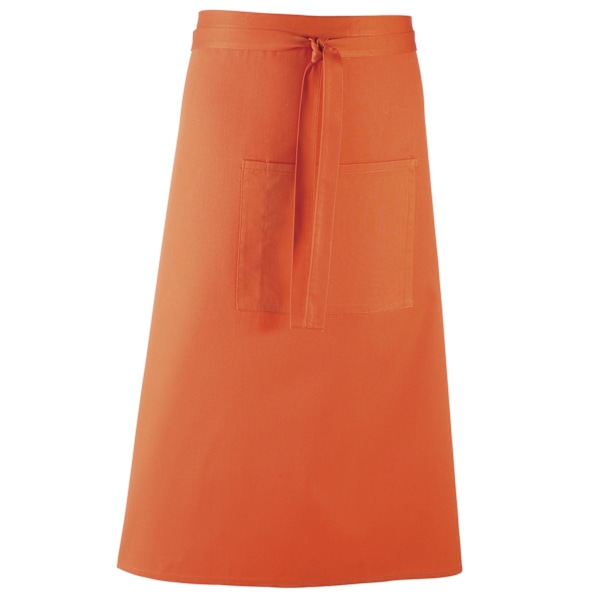 Premier Unisex Färger Bar Apron / Arbetskläder (Lång Continental S Orange One Size