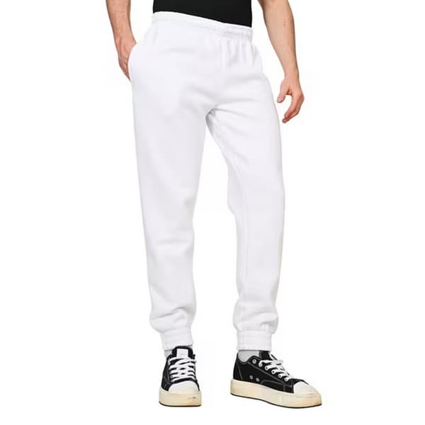 Casual Classics Unisex Vuxen Premium Kammad Bomulls Joggingbyxa White S