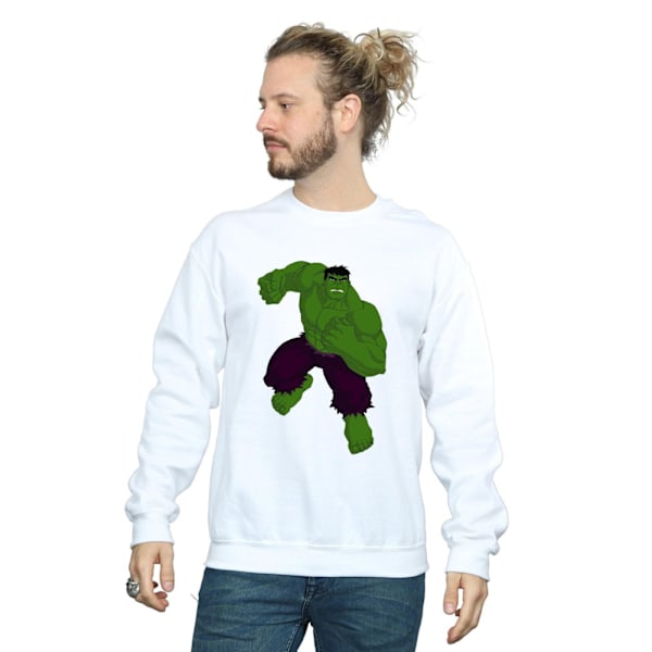 Marvel Herr Hulk Pose Sweatshirt M Vit White M